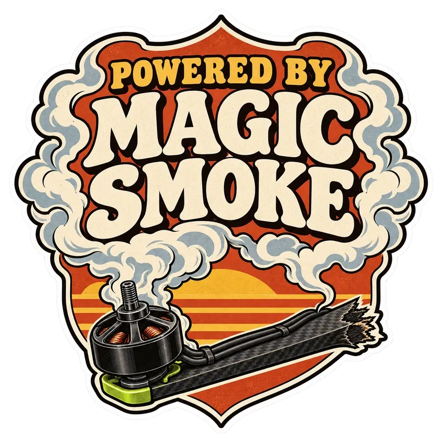 Powered by Magic Smoke Sticker